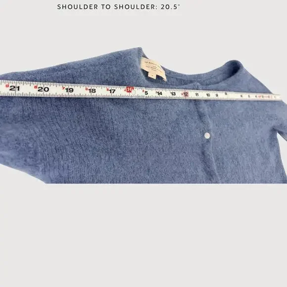 Sezane Cardigan Gaspard Mohair Alpaca Vintage Blue S - Picture 6 of 9